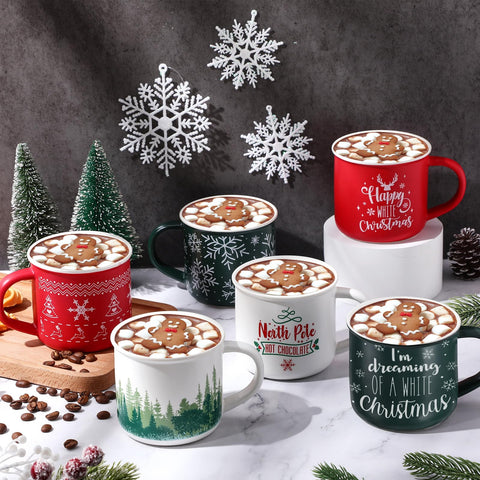 Jinei mug with snowflake design for winter gatherings