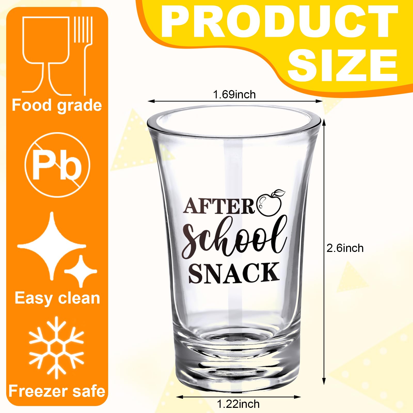 Jinei teacher shot glass style B showcasing playful graduation design