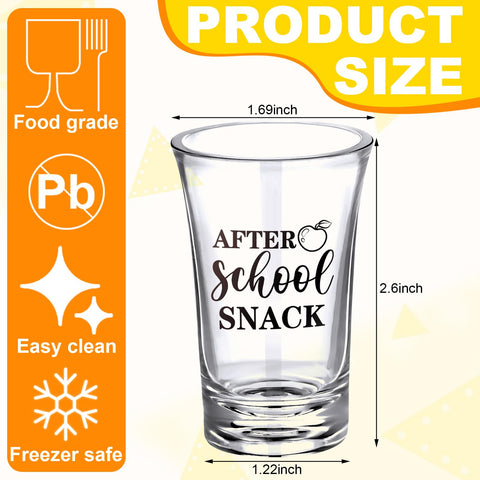 Jinei teacher shot glass style B showcasing playful graduation design