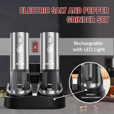 JINGASA elegant grinders on a dining table enhance mealtime ambiance.