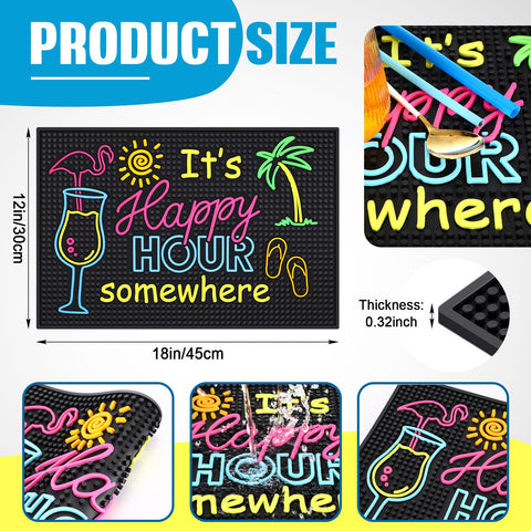Jingmore bar mat 18x12 inch provides ample space for drink prep