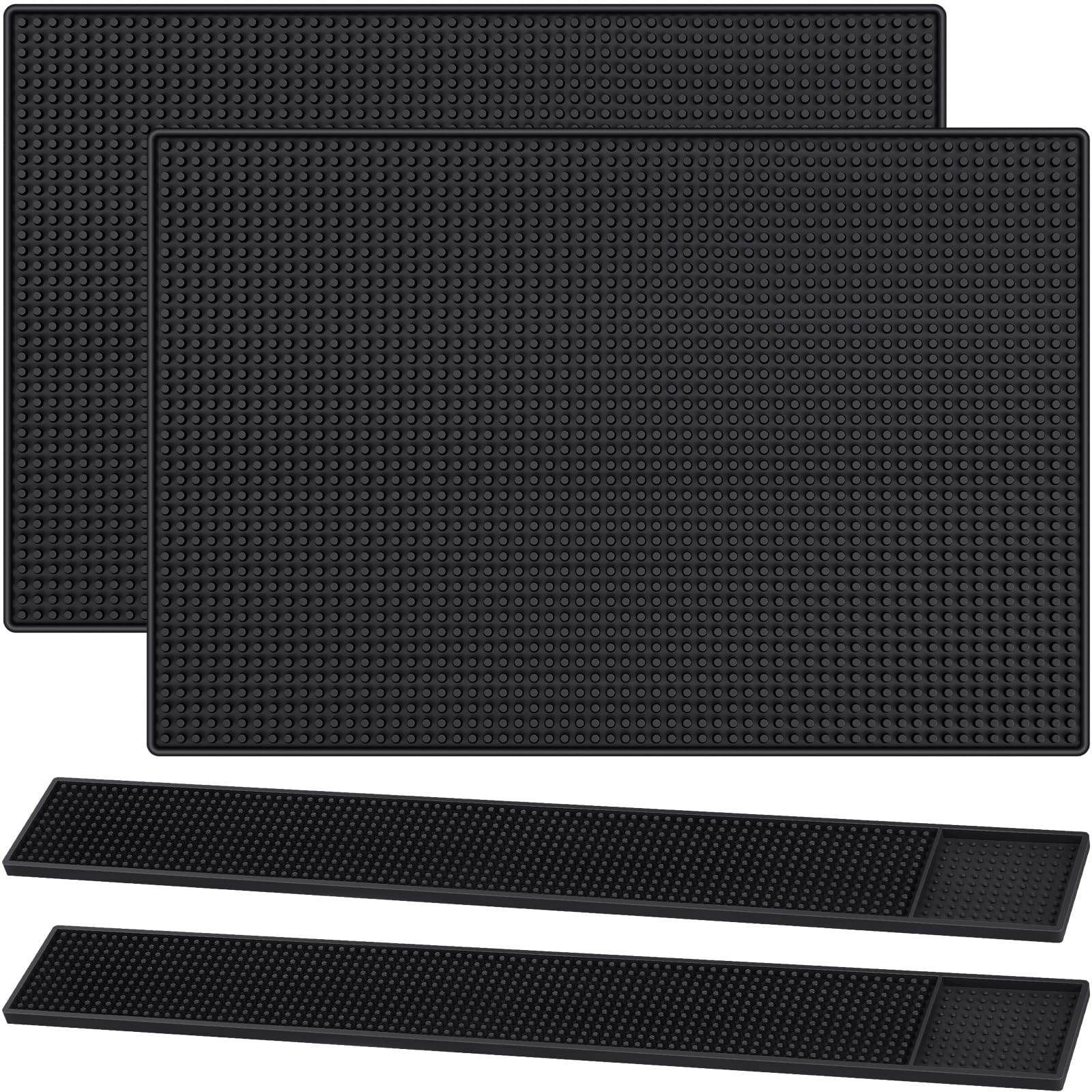 Jingmore bar mat 18x12 rectangle protects counters during busy bartending sessions