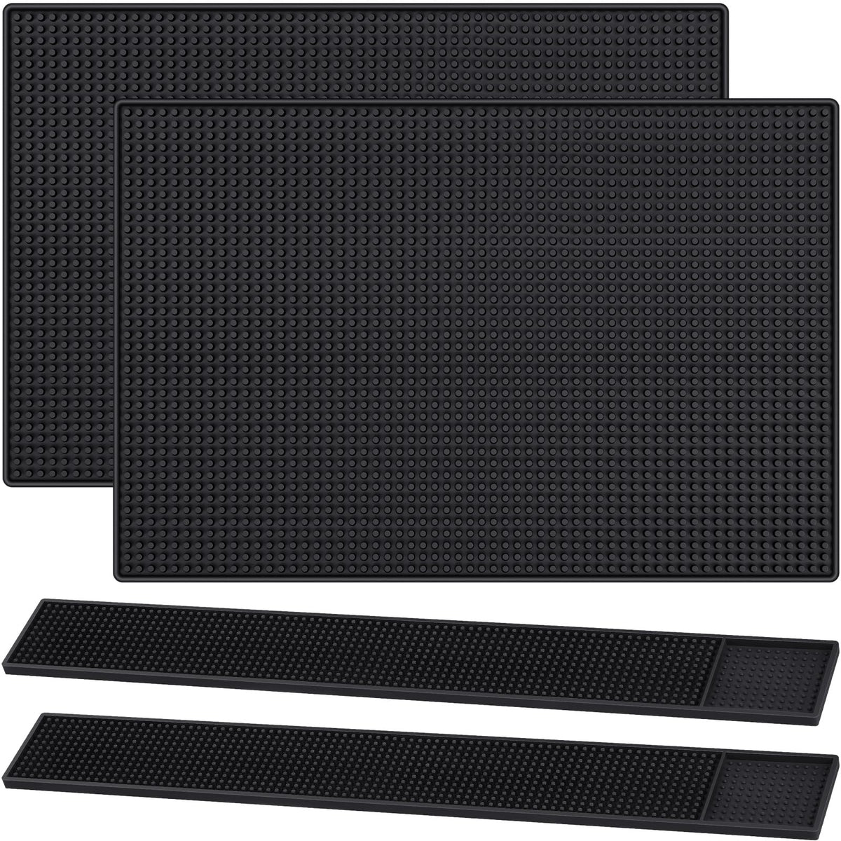 Jingmore bar mat 18x12 rectangle protects counters during busy bartending sessions