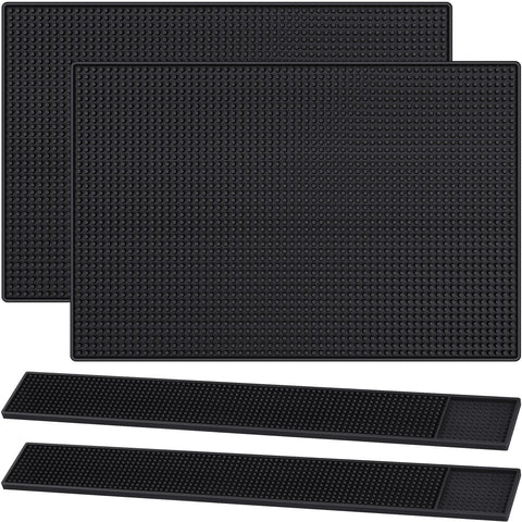 Jingmore bar mat 18x12 rectangle protects counters during busy bartending sessions