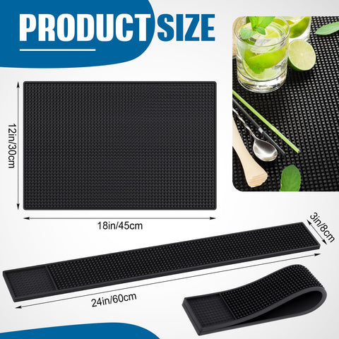 Jingmore bar mat 24x3 strip keeps spills contained on coffee bar stations