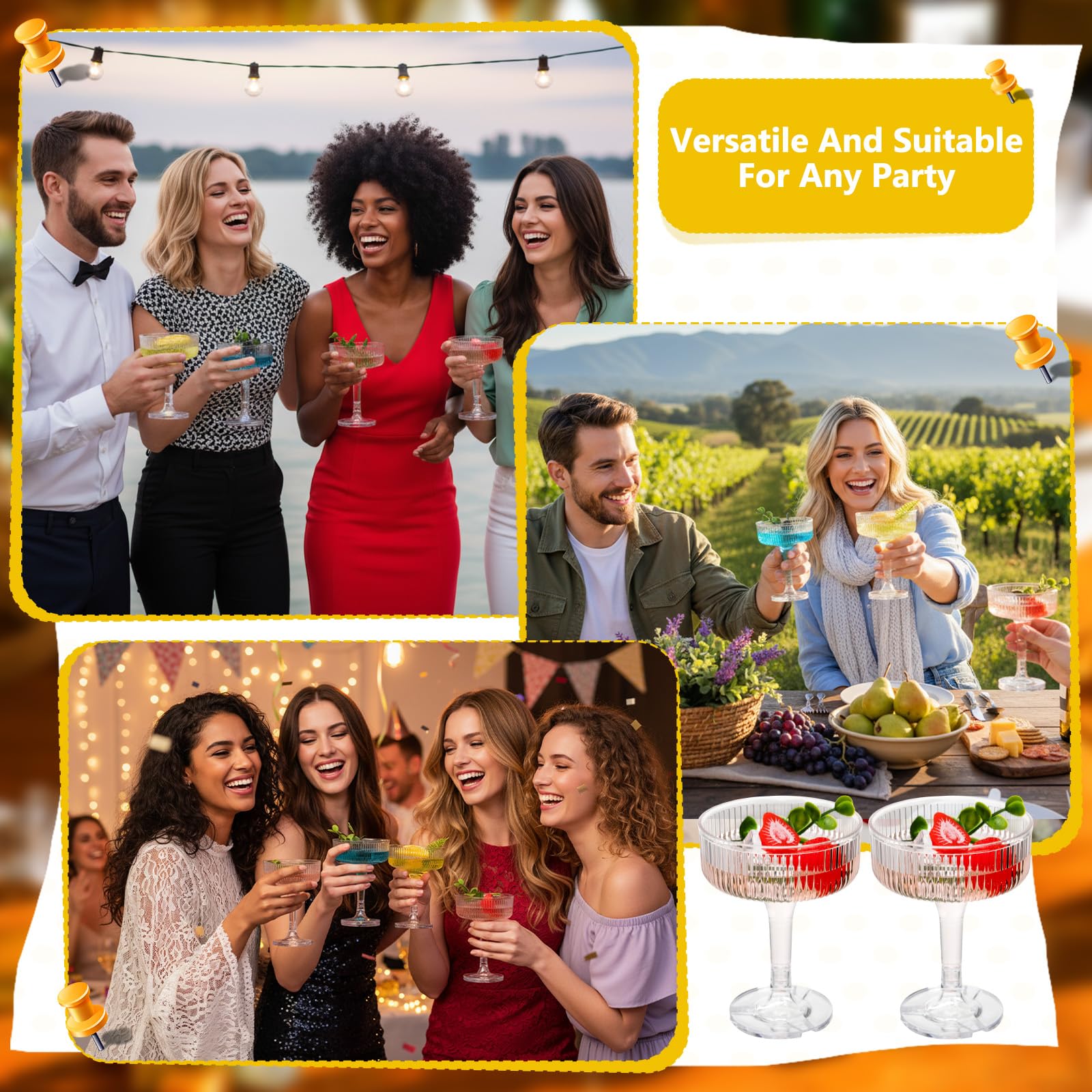 Jingmore break-resistant glasses reduce cleanup concerns at parties