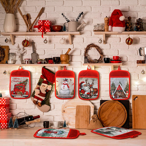 Jingmore multiuse pot holders double as cleaning cloth for counters.