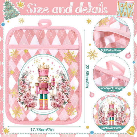 Jingmore nutcracker-themed pot holder showcasing festive kitchen accents