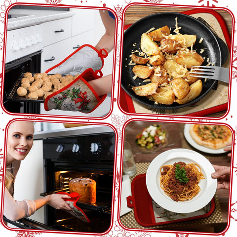 Jingmore oven mitt function helps safely remove food from the oven.
