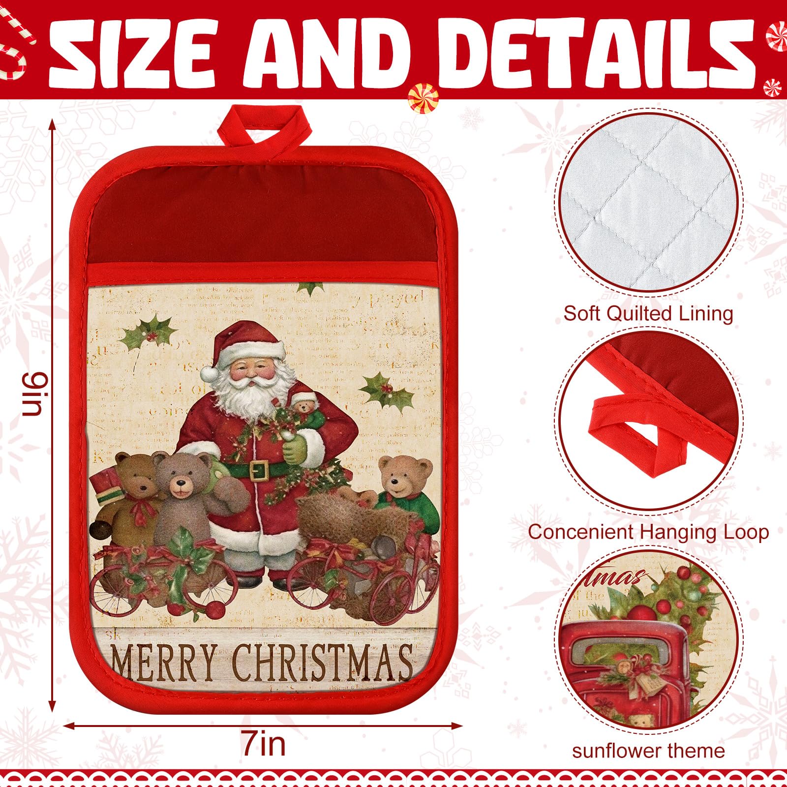 Jingmore pot holder with loop for easy hanging and quick access.