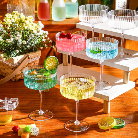 Jingmore vintage ribbed coupe design adds retro charm while keeping lightweight and breakage-free