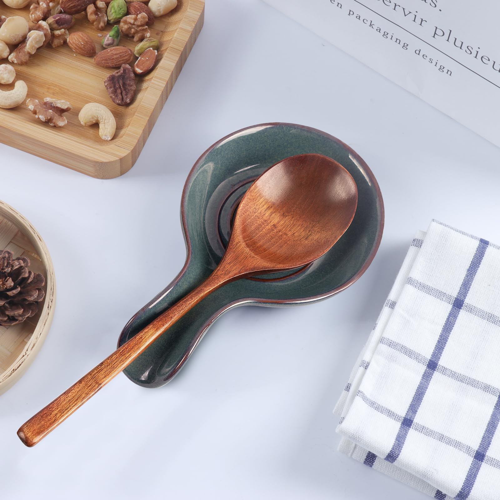JINIHFW spoon rest wide base provides utensil stability