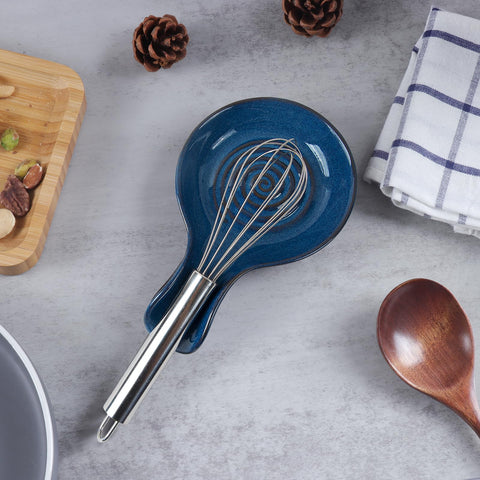 JINIHFW spoon rest with wide base stabilizes utensils during simmering