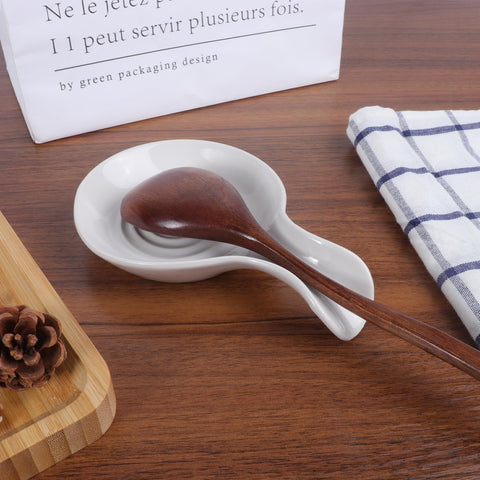 JINIHFW white ceramic spoon rest resists mold and corrosion