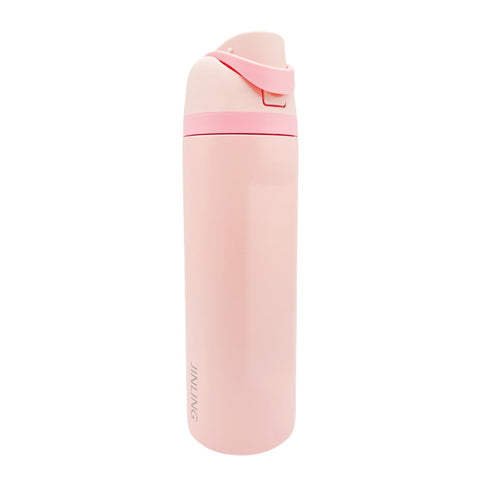 JINLING 24oz insulated bottle with straw for on-the-go hydration.