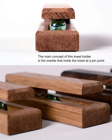JINMURY beech wood towel hooks installation view on wall for secure hold.