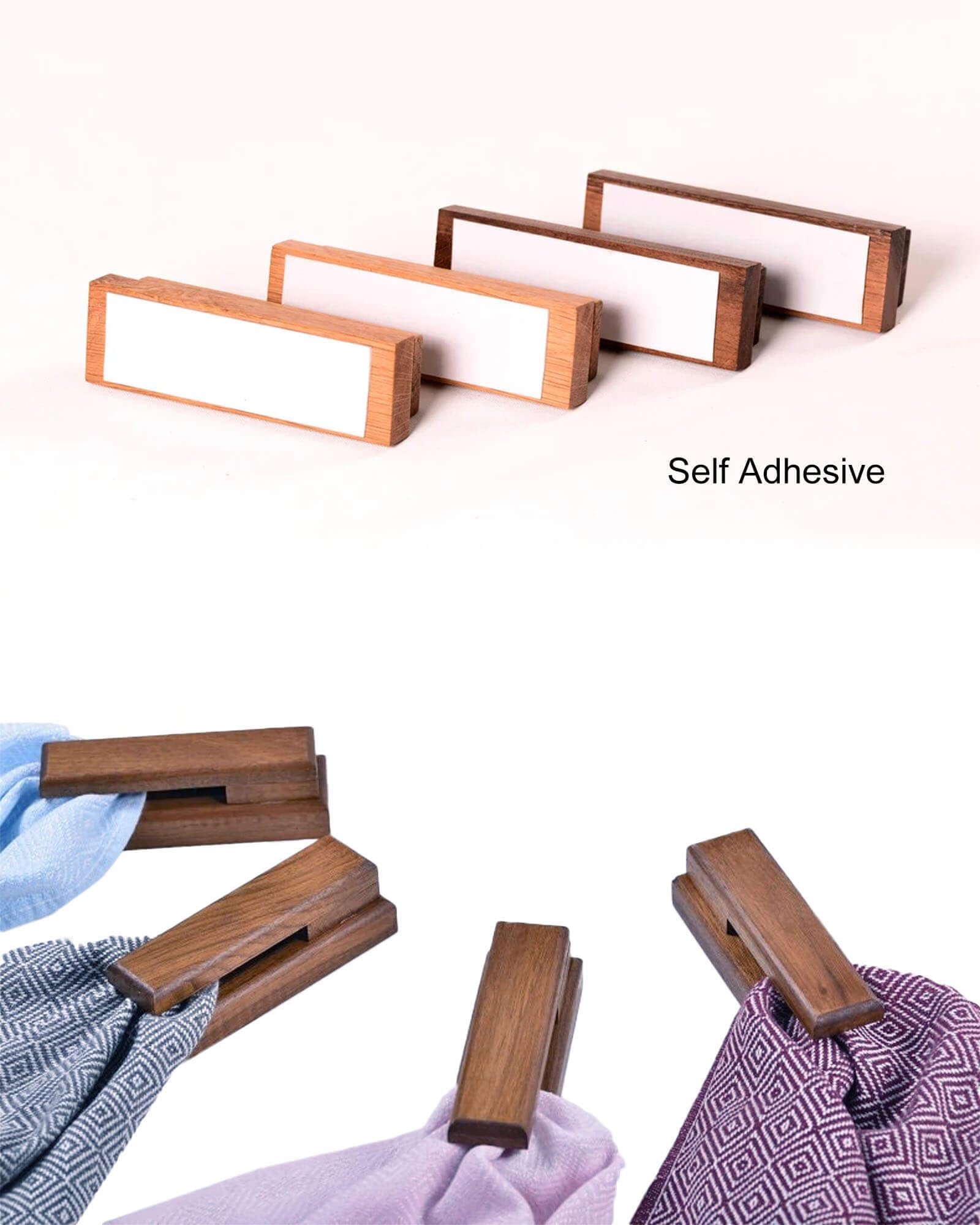 JINMURY modern vintage wood towel hooks add refined bathroom decor.