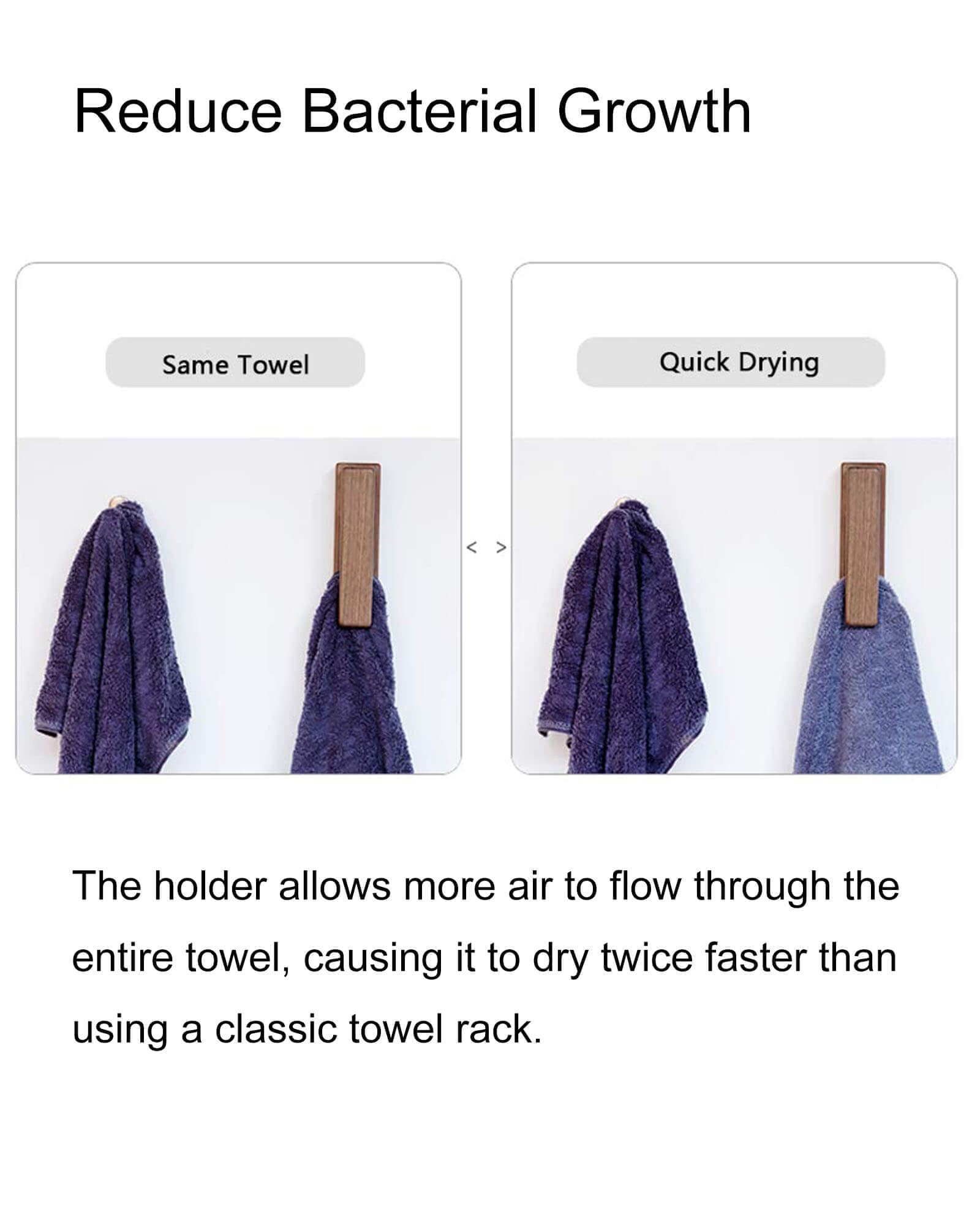 JINMURY quick-drying design promotes air circulation to dry towels faster.