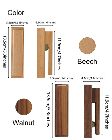 JINMURY walnut wood towel hooks close-up showing natural grain and warm decor.