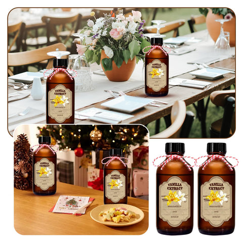 JINSILU bottles ideal for vanilla extract, dressings, and syrups.