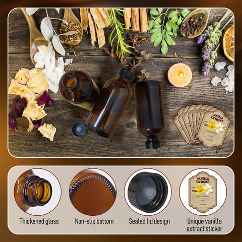 JINSILU amber glass blocks UV light to protect liquids.