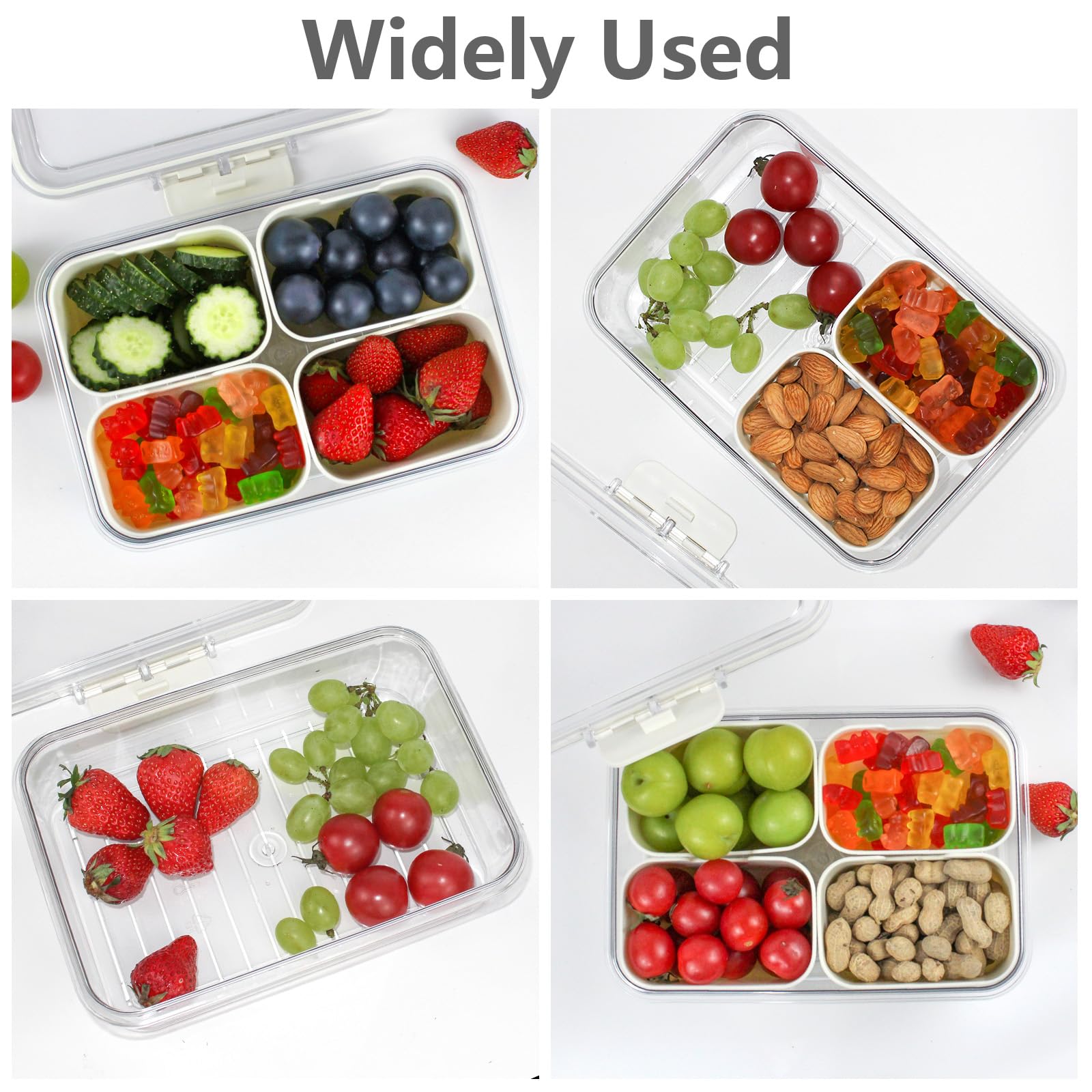 JINZORE snackle box clear compartments showcase contents at a glance.