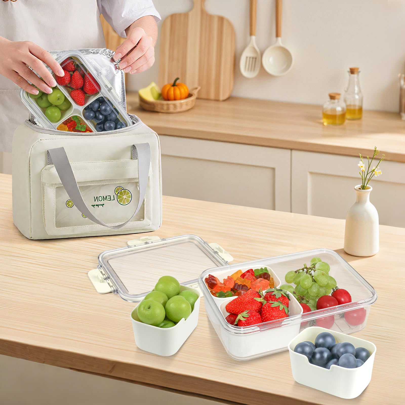 JINZORE snackle box gift-ready for lunches, picnics, and parties.