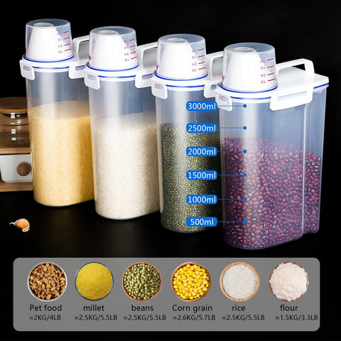 Jioko sealed lid BPA-free container for dry foods.