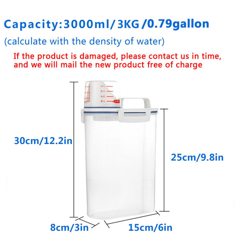Jioko transparent storage tank with measurement marks for easy portioning.