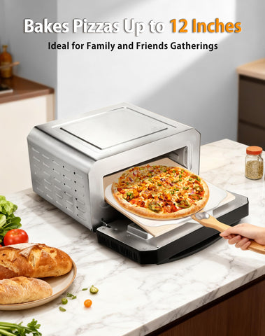 JIPPCL interior light view during baking shows cheese melt and crust color