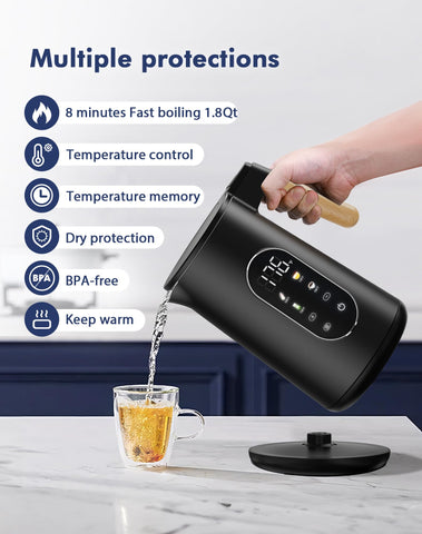 JIPPCL kettle keeps water warm for two hours at touch.