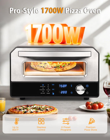 JIPPCL pizza stone and peel included for easy setup and crispy crusts