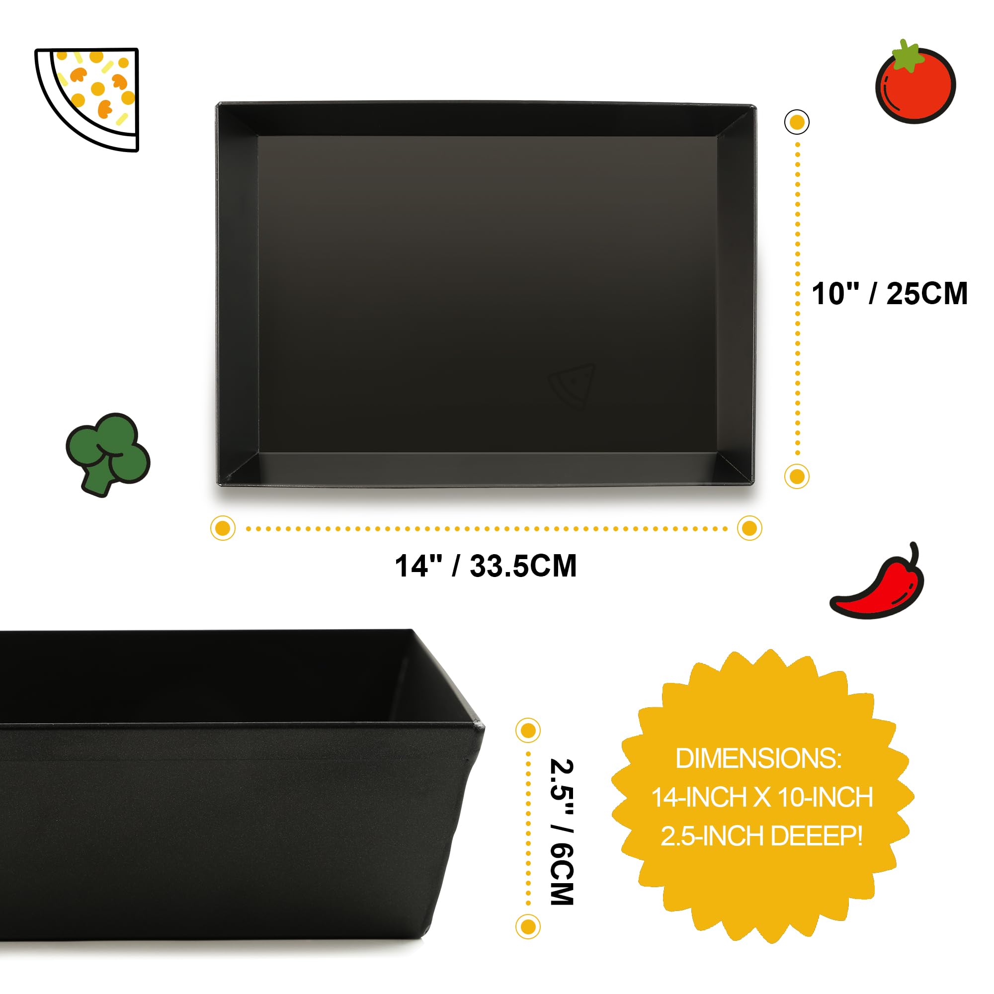 Jisculo Detroit Pan close-up reveals non-stick coating for easy release.