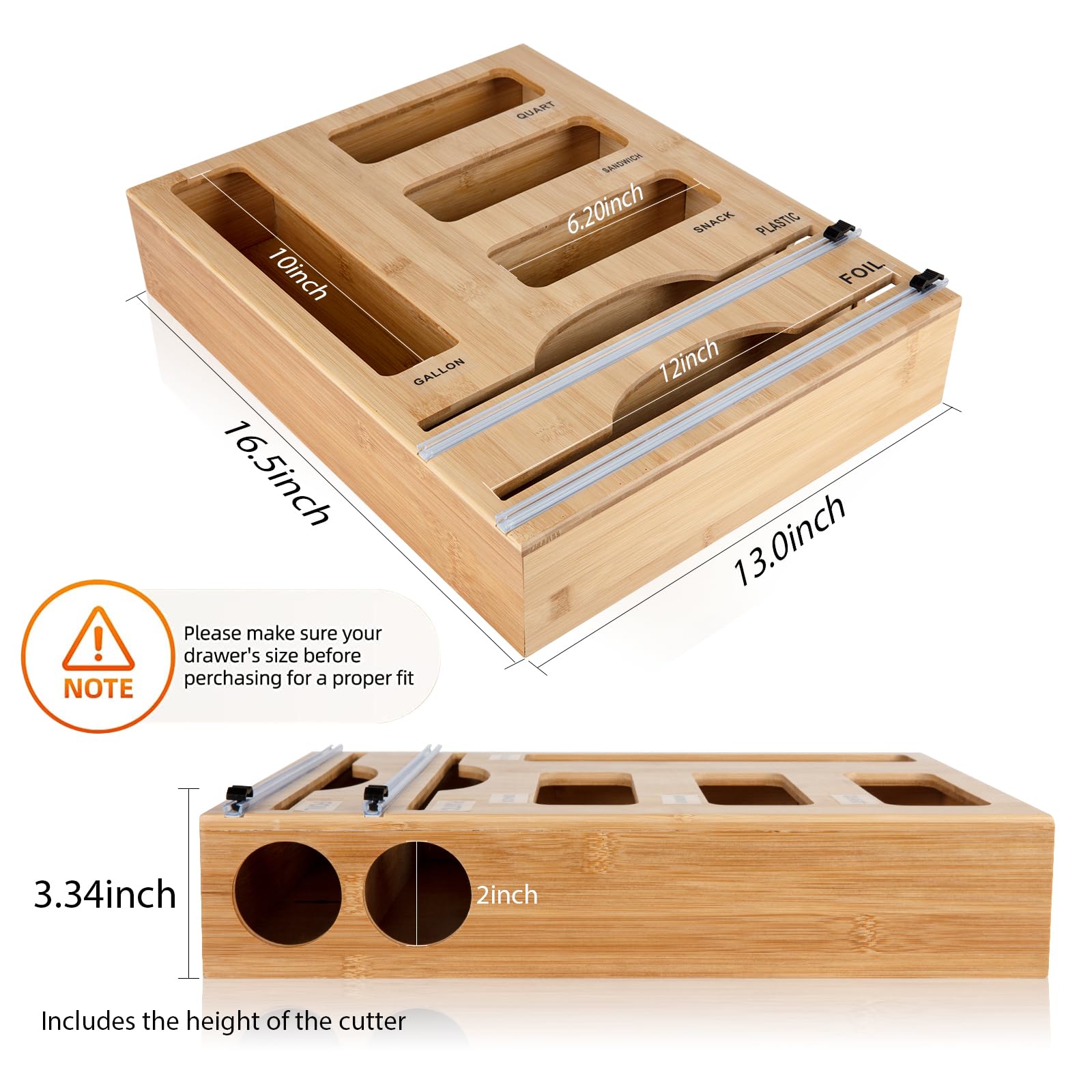 Jitner aluminum foil storage with circular arc design eases removal.