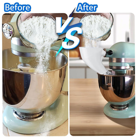JITUIHOM flour funnel with 30-degree angled pour for precise flow