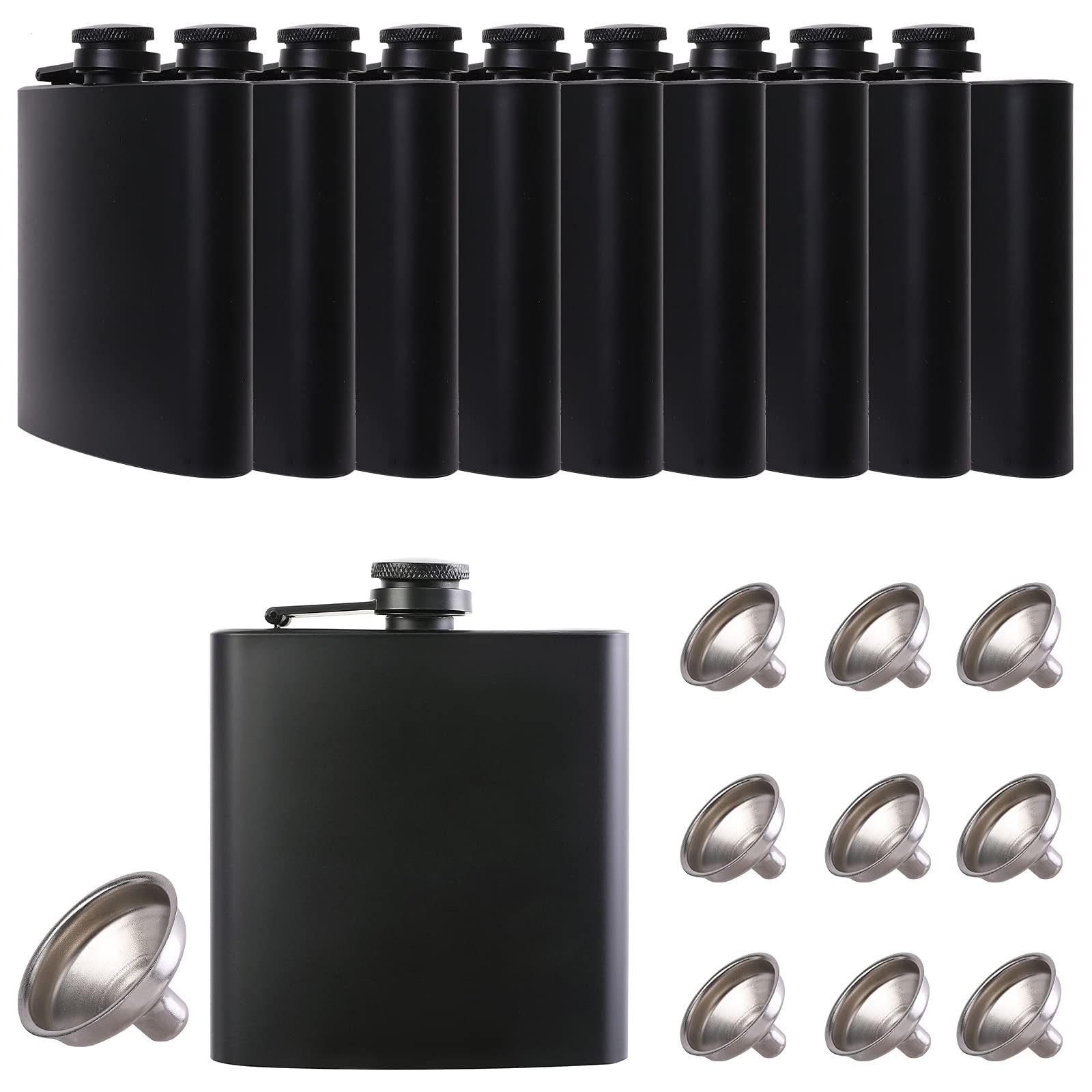JIUZHU hip flask 6oz pack - compact carry for travel and gifting.
