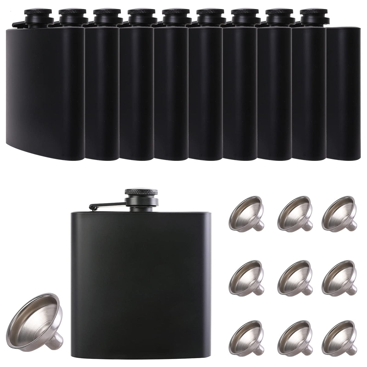 JIUZHU hip flask 6oz pack - compact carry for travel and gifting.