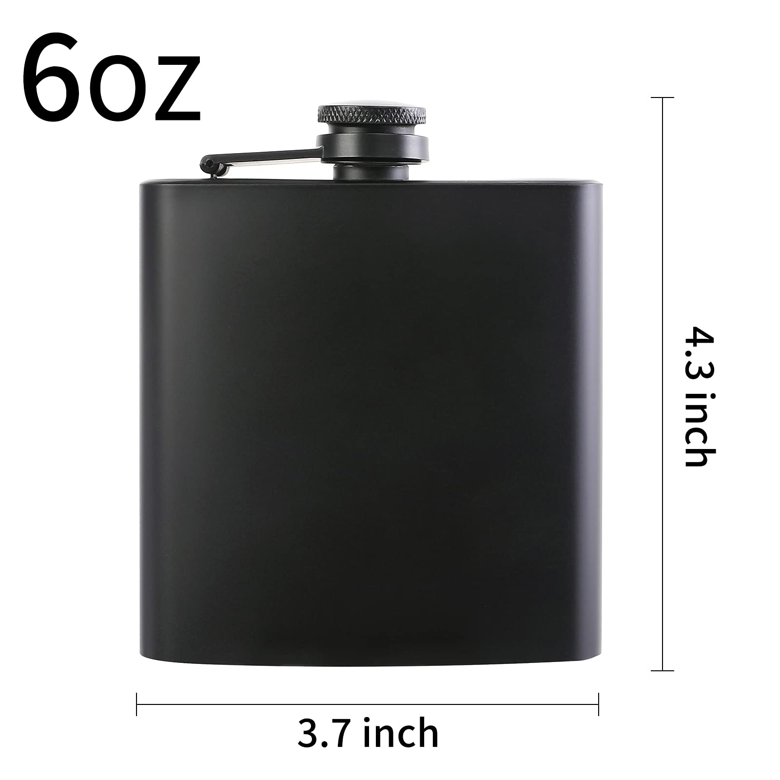 JIUZHU stainless steel hip flask - side view shows durable construction.