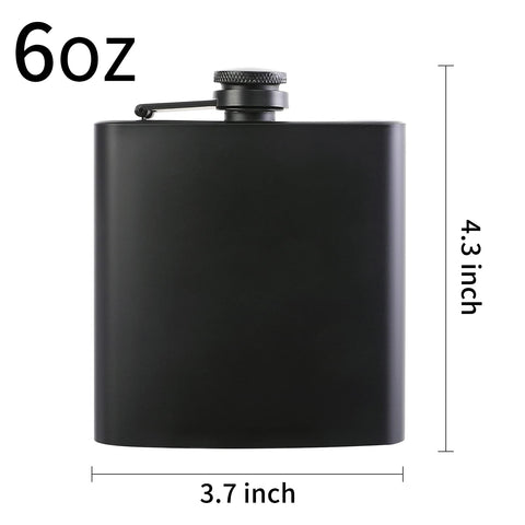 JIUZHU stainless steel hip flask - side view shows durable construction.