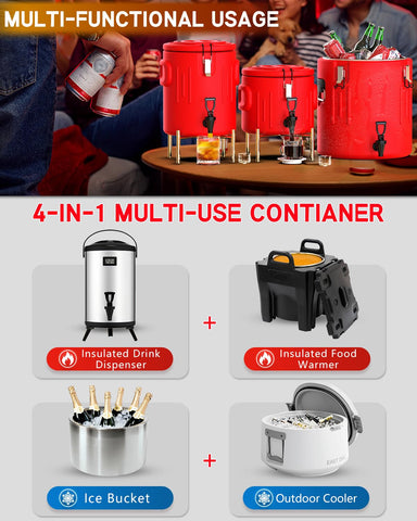 JIVGDN dispenser with spigot for easy serving at events