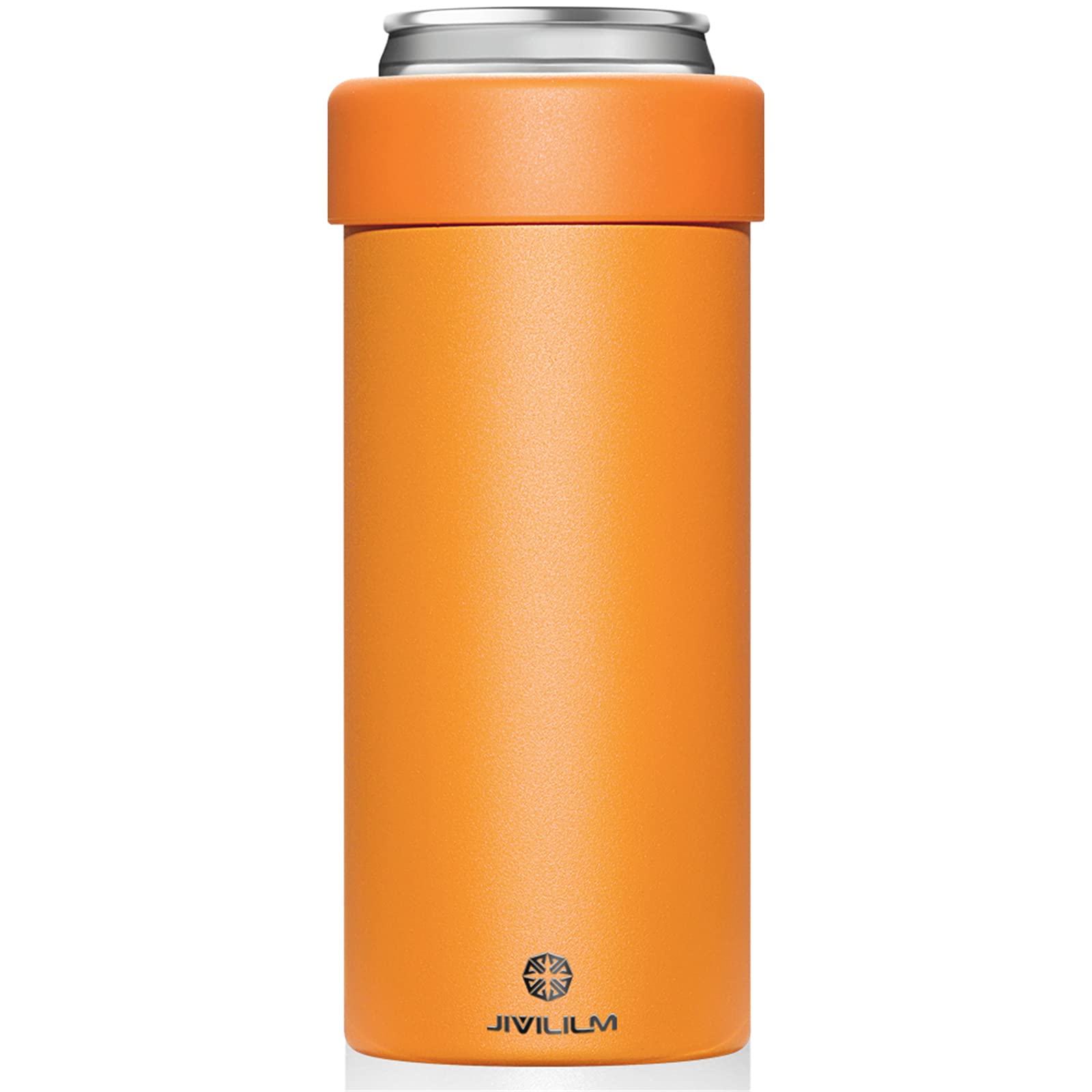 JIVILILM skinny can holder keeps 12oz cans cold at parties.