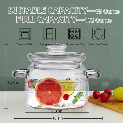 Jjojcll large capacity 102oz pot suits family meals.