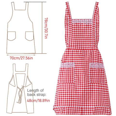 JJYHEHOT apron pockets closeup highlights convenient storage for tools and recipes.