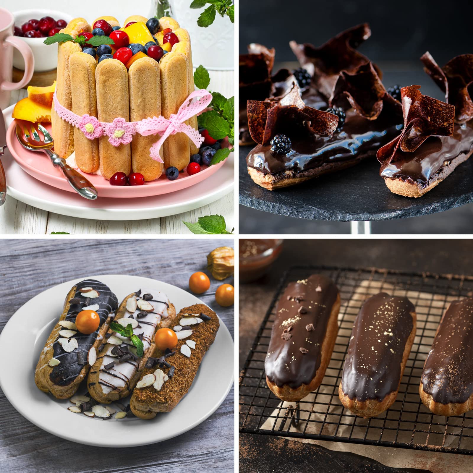 JJYHEHOT 11x6.7 inch mould supports large batches of desserts
