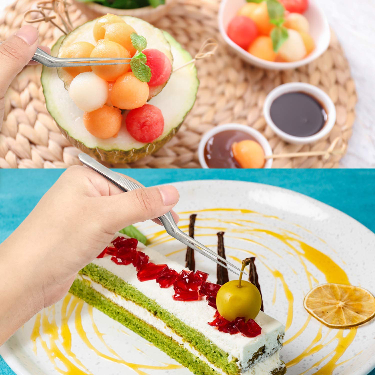 JJYHEHOT fruit baller scoop creates round fruit balls for fresh salads.