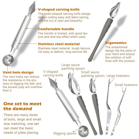 JJYHEHOT large decorating spoon for bold plating accents.