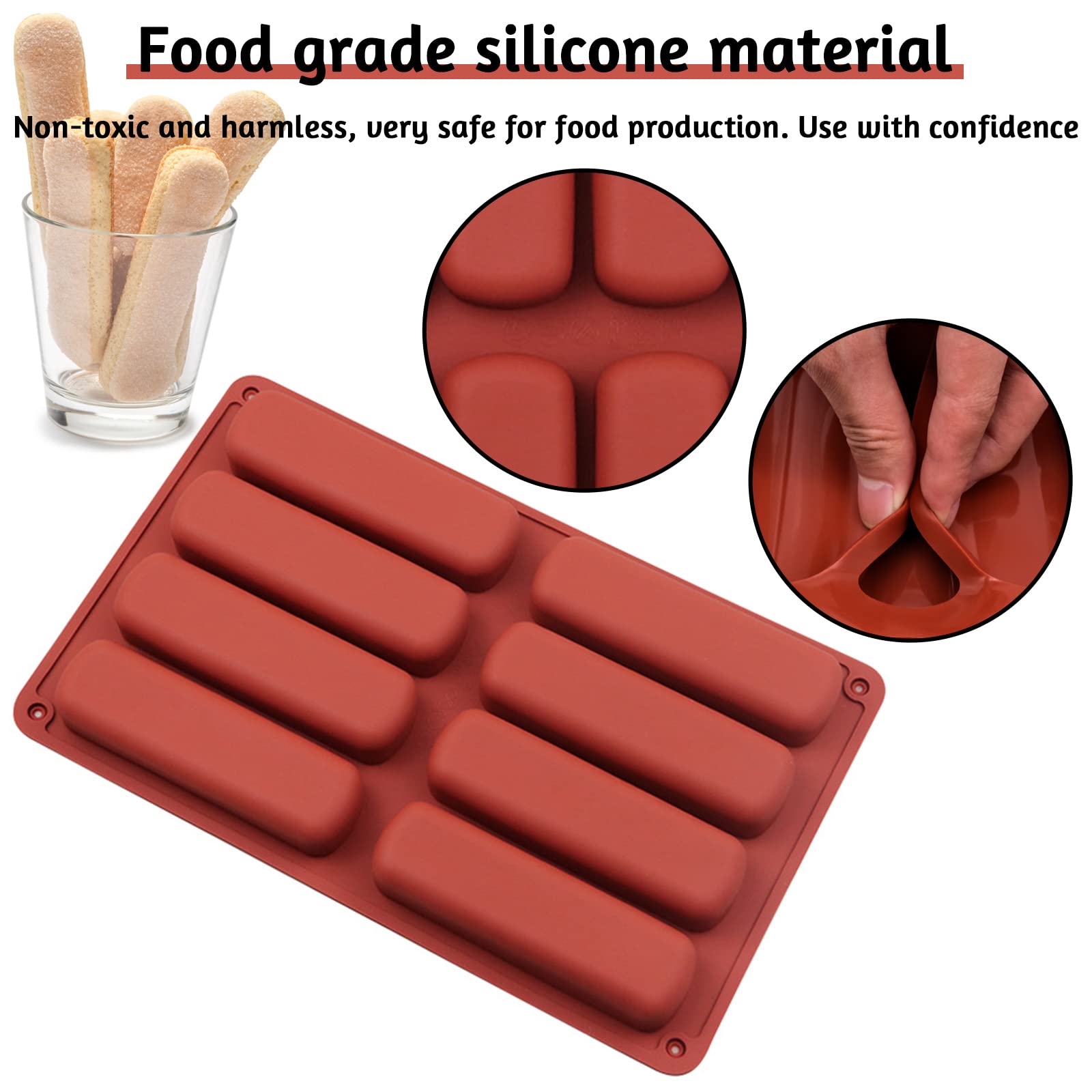 JJYHEHOT non-stick chocolate bar mould ensures easy release after chilling