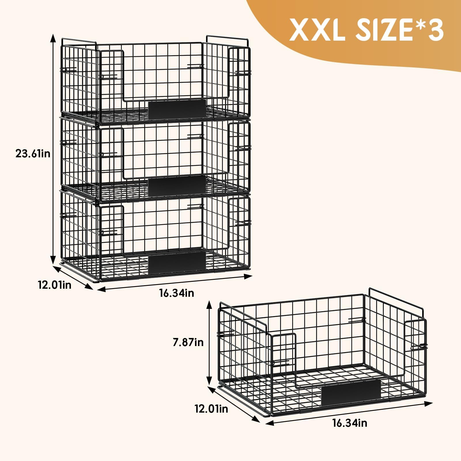 JKsmart dimensions 16.34x12.01x7.87 inches for planning storage space.