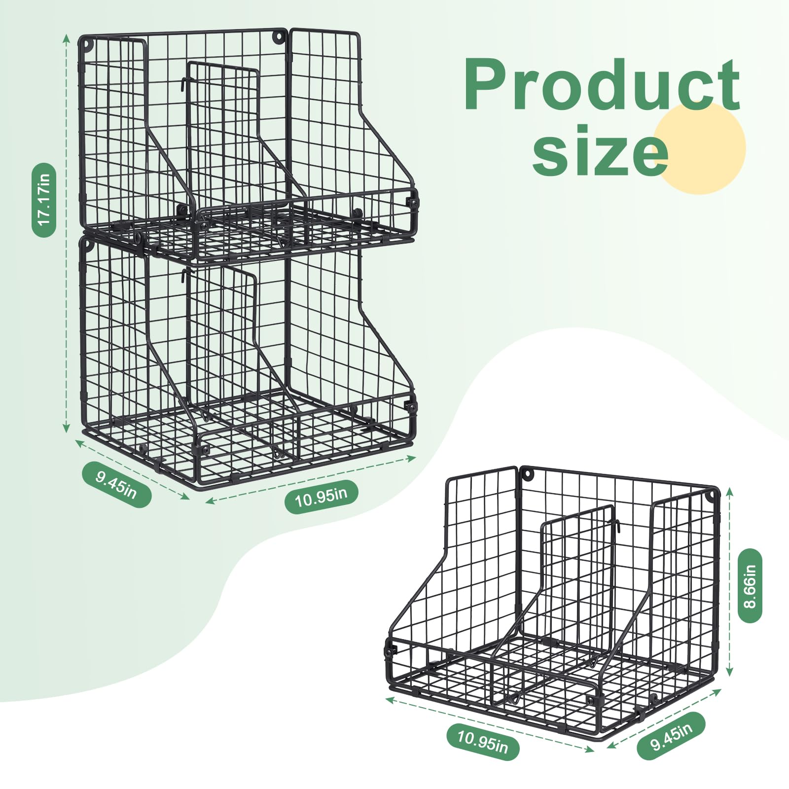 JKsmart easy-assembly screw mount keeps can rack secure