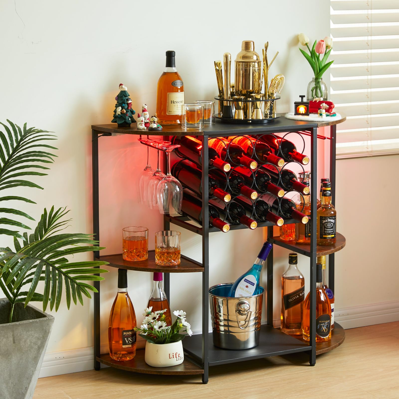 JKsmart home bar unit fits kitchen, dining, or living room
